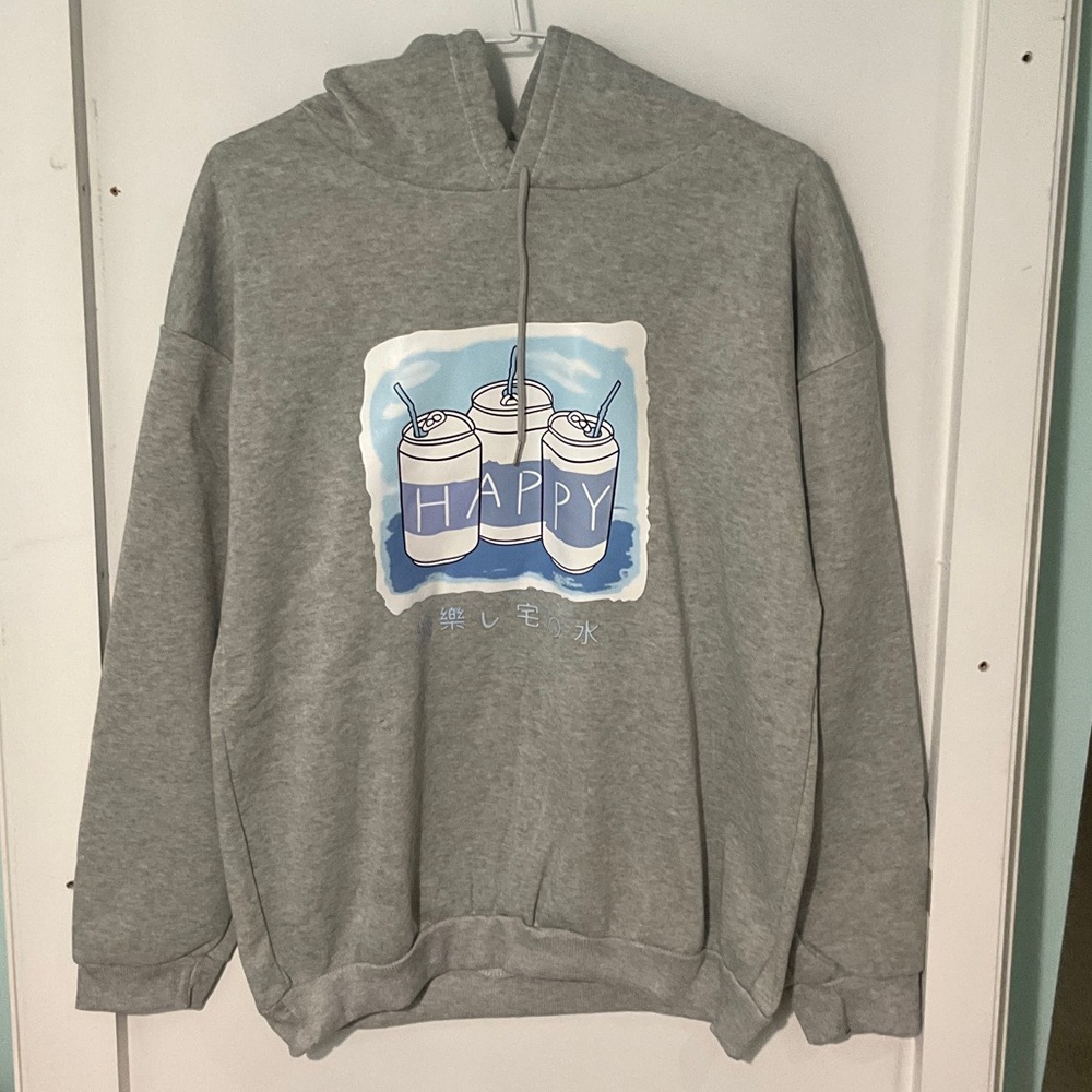 Gray Graphic Hoodie